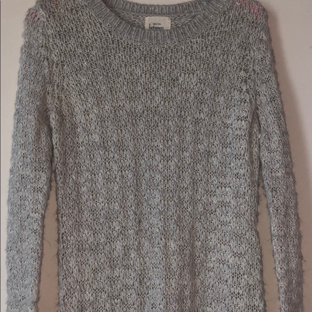 Grey fuzzy sweater